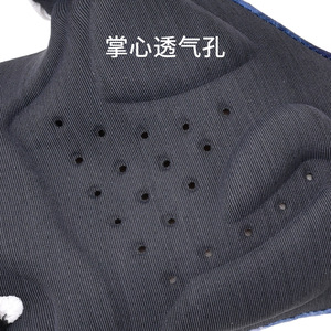 Gants de cyclisme mi-doigts bleus et blancs, respirants, absorbant les chocs, unisexes, pour l'été - Product Image 3