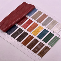 Tissu de cuir d'ameublement à texture crocodile personnalisé cuir recyclé pour meubles et sacs avec différents supports