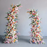 Fleurs artificielles en soie préservées, arche florale réaliste, composition florale élégante, centres de table du Nouvel An pour mariage