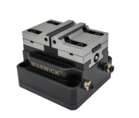 Étau pneumatique de précision WARWICK KSP2-100 100 mm à serrage rapide et auto-centrage pour le maintien d'objets