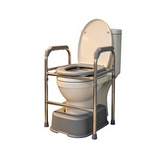 KS Toilet Riser For Elderly <b>Portable</b> <b>Commode</b> Chair Heightening Stool With Handrails Bathroom Safety Equipment - Product Image 1