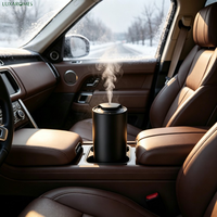 Diffuseur d'huiles essentielles intelligent pour voiture LUXAROMES A613, sans eau, en aluminium, 2000 mAh, LED rechargeable, portable, double usage commercial, atomiseur