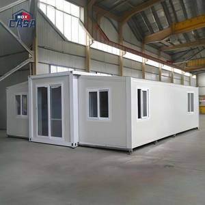 Maison portable de luxe Maison modulaire préfabriquée à double largeur Maison mobile extensible et pliable avec panneau sandwich Matériaux en acier - Product Image 2