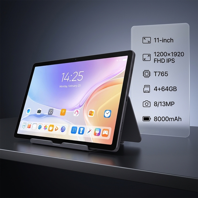 11 Inch 5G Android Tablet PC T765 Processor 1200*1920 FHD Screen OEM Tablet for Work and Study