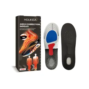 Hot Sale Houkea Far Infrared Technology Arch Correction Insoles Height Growth Insoles Pain Relief Foot Support Insoles
