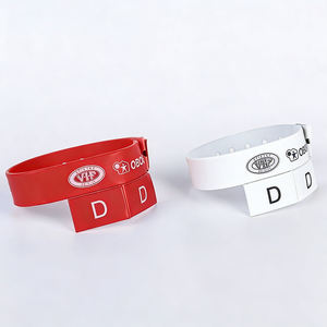Pulseras de Identificación Personalizadas con Códigos Desprendibles, Pulseras de PVC para Hotel, Pulseras de Vinilo Plástico para Eventos - Product Image 3