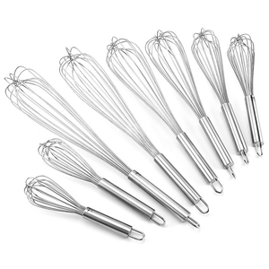 เครื่องตีไข่แบบมือถือ ทำจากโลหะ ขนาด 10-24 นิ้ว หลายขนาด สำหรับตีนม ครีม ไข่ ใช้ในงานอบและทำอาหาร - Product Image 4