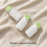 Bouteilles carrées vides avec bouchon à clapet