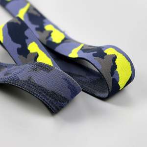 China Manufacturer Shiny Edge Band Customized Camouflage Jacquard Shoulder Tape Printed <b>Elastic</b> for Clothing - Product Image 6