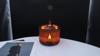 Difusor de Aroma con Diseño de Volcán de Doble Color, 560 ml, Negro, Simulación de Llama, Decoración para el Hogar, Calidad Superior 2024, Humidificador