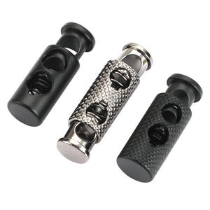 धातु बेलनाकार एकल और डबल छेद वसंत सुअर नाक कॉर्ड लॉक स्वेटर टोपी मिश्र धातु रस्सी समायोजन लोचदार गैर-पर्ची कॉर्ड अंत - Product Image 6