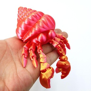 Jouet de décoration d'aquarium en plastique imprimé en 3D personnalisé OEM, crabe ermite, articulations mobiles, personnages Frozen, échelle 1/12, pour les 7-12 ans - Product Image 4