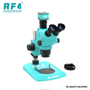 <span class=keywords><strong>Microscope</strong></span> stéréoscopique <span class=keywords><strong>optique</strong></span> trinoculaire RF4 6565TV avec zoom 6,5-65x, éclairage annulaire LED 144, caméra 1080p, indice de protection IP53, certifié CE, garantie 1 an - Product Image 3