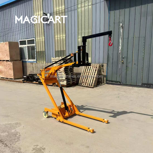 Mini chariot élévateur hydraulique électrique <span class=keywords><strong>à</strong></span> bras courbé, capacité de 500 kg, gerbeur de palettes pliable pour atelier - Product Image 4
