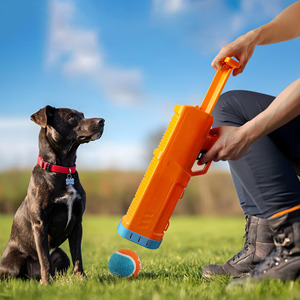 Lanceur <span class=keywords><strong>de</strong></span> balles pour chien portable personnalisé, portée <span class=keywords><strong>de</strong></span> 15 m, lanceur <span class=keywords><strong>de</strong></span> balles <span class=keywords><strong>de</strong></span> tennis en ABS, jouet d'entraînement interactif pour <span class=keywords><strong>chiens</strong></span> <span class=keywords><strong>de</strong></span> taille moyenne à grande - Product Image 1