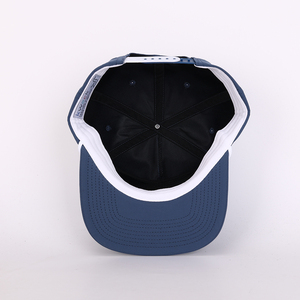 Casquette de baseball en nylon vintage à 5 panneaux personnalisable, patch rose brodé avec logo style hip hop, corde snapback - Product Image 6