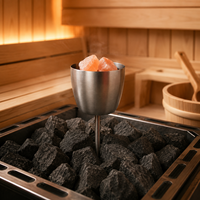 Vapasauna Edelstahl-Einsatz Sauna-Aromaschale Ätherisches Öl Duftbecher für Sauna-Heizsteine