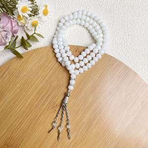 멀티컬러 99구슬 8mm 무슬림 묵주 깃털 펜던트 이슬람 기도 묵주 매일 예배용 - Product Image 2