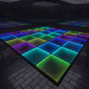 Piste de danse interactive en verre et acier inoxydable avec miroir lumineux 3D, tapis de danse LED, éclairage DJ, jeu de piste de danse LED à pixels - Product Image 5