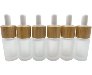 20ml 30ml 60ml Creative Luxury Bamboo Wood Lid Essential Oil Glass Dropper <b>Bottle</b> <b>Refillable</b> <b>Perfume</b> <b>Bottle</b> with Screen Printing - Product Image 1