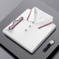 Kaos Polo Pria Kustom Bordir Logo Polos Berkualitas Tinggi untuk Olahraga dan Bisnis Musim Panas Unisex Grosir