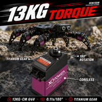 Moteur Servo Robot XQ-RS413 13kg 180 Degrés Engrenage Titane Sans Noyau Numérique OEM Vente en Gros 4.8V-6V Bateau RC