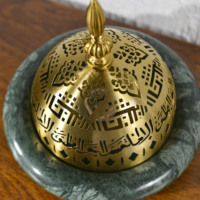 Brûleur d'encens Bakhoor en marbre vert naturel, brûleur d'Oud pour la décoration de table de Majlis, cadeau de festival pour la maison arabe, Ramadan, Aïd