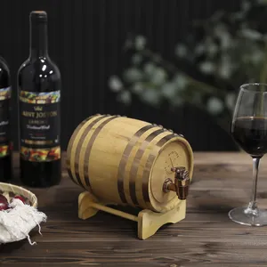 Barril de vino de madera maciza, nuevo diseño, venta al por mayor