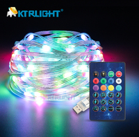 Guirlande lumineuse LED à pixels RGB WS2811 WS2812 3 broches 5V étanche pour extérieur, Noël, IP68, contrôle par application, rechargeable, CRI élevé 80
