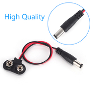 Clip de batterie 9V personnalisable 2.1mm X 5.5mm mâle DC Plug pour Arduino Electronics Connector pour Student Experiment STEM Project