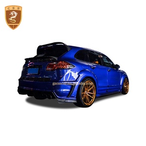 Pour Porsche Cayenne 958 Kit de carrosserie Style <span class=keywords><strong>Lum</strong></span> pare-chocs avant lèvre roue sourcils jupes latérales lumière LED aileron de pare-chocs arrière personnalisé - Product Image 5