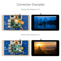 Écran IPS 7 pouces 1024x600 écran tactile capacitif 5 Points luminosité réglable DSI LCD pour Raspberry Pi 5/4