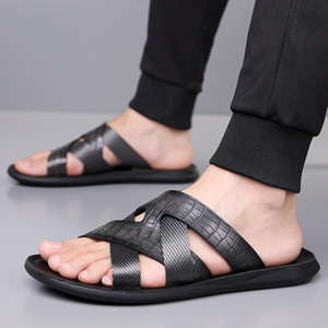 Nouvelles sandales chic pour hommes, grandes tailles <span class=keywords><strong>47</strong></span> <span class=keywords><strong>48</strong></span>, usine de Guangzhou, personnalisation de marque, pantoufles en cuir, US13, vente chaude, livraison directe - Product Image 5