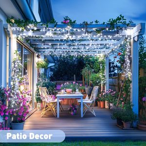 Solar Powered Copper Wire Fairy Lights 2700K Daylight IP65 Waterproof Outdoor <b>Garden</b> <b>String</b> Light - Product Image 2