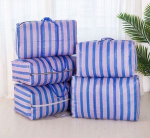 Great Class Waterproof Eco-Friendly Durable Portable Large Capacity Customized Creative pp Handheld Woven Storage Bag Zipper - Product Image 5