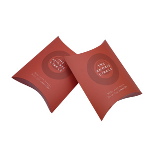 メーカーカスタム印刷ロゴキャンディピロー包装ギフトボックス段ボール紙リサイクル材料フォルダータイプ - Product Image 1