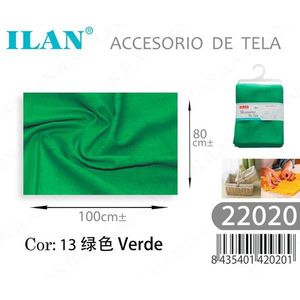 Accessorio in Tessuto Ilan Verde Solido 100x80cm per Arredamento Casa - Product Image 1