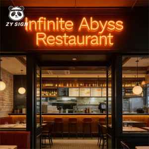 Letrero de Espejo Infinito para Cafetería al Aire Libre, Letras Personalizadas, Logotipo Luminoso LED de Neón, Letrero Comercial - Product Image 4