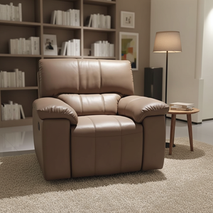 Modern Genuine Leather Recliner Sofa Reclinable Manual Single Recliner Chair with <strong>Glider</strong> Luxury Oversized Single Chair Armchair - Product Image 4