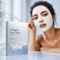 Masque facial en gel transparent au bio-collagène personnalisé OEM, masque en hydrogel hydratant en profondeur et raffermissant, style coréen pour femmes