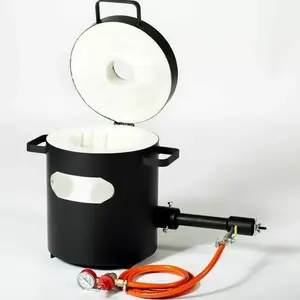 Mini four de fusion numérique électrique noir 6 kg pour métaux (or, étain, argent, cuivre, aluminium) et four de fusion au gaz pour l'or - Product Image 3