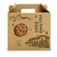 Boîte de boulangerie avec poignée, sans ruban adhésif, emballage cadeau alimentaire écologique pour œufs, fruits, gâteaux, boîtes d'expédition en gros, logo personnalisé