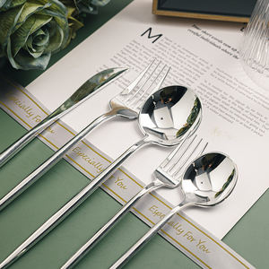 Ensembles de couverts en plastique jetables sûrs et à couleurs personnalisées pour hôtels, banquets, fêtes, fourchettes, couteaux, cuillère, moulés sans couture - Product Image 2