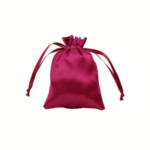 Sacs à cordon en satin personnalisés de haute qualité pour bijoux, cadeaux, perruques et extensions de cheveux, avec impression de logo - Product Image 4