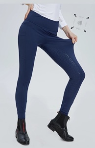 Vêtements OEM pour femmes Pantalons d'entraînement plats en silicone à haute élasticité Pantalons d'équitation Pantalons d'équipement pour chevaux - Product Image 6