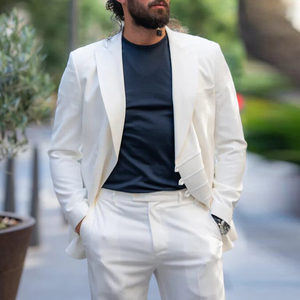 Abiti da uomo <span class=keywords><strong>su</strong></span> <span class=keywords><strong>misura</strong></span> con risvolto da sposo Slim europa e abiti da cerimonia degli stati uniti tinta unita giacca due pezzi giacca da sposa - Product Image 4