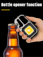 Senter Gantungan Kunci Mini COB Magnetik Isi Ulang Bright Bird 750lm Tahan Air LED Dapat Diredupkan Alat Perbaikan Darurat untuk Berkemah & EDC