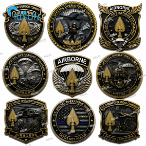 Pièce de monnaie commémorative personnalisée de la Marine des Forces Spéciales, de l'USAF et du USMC, du Commandement des Opérations Spéciales Aéroportées, pour les Vétérans de la Sine Pari et les Vétérans de la Spear. - Product Image 2