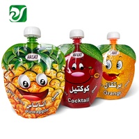Pochette Doypack personnalisée pour jus de fruits en forme de citron, avec bec verseur pour boissons à l'orange