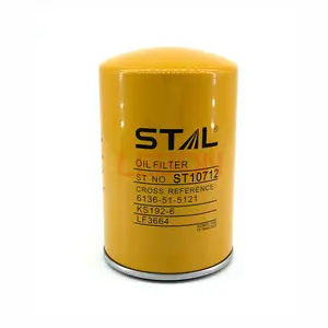 STAL Factory E200B PC300-5 Lube Oil Filter 6136-51-5121 6136515121 VA3424011101 P550086 LF3664 KS192-6